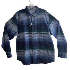 Tommy Bahama Stretch Cotton Plaid Flannel Shirt Jacket Shacket Men’s Large